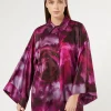 Outlet Marina Rinaldi Silk satin shirt BORDEAUX