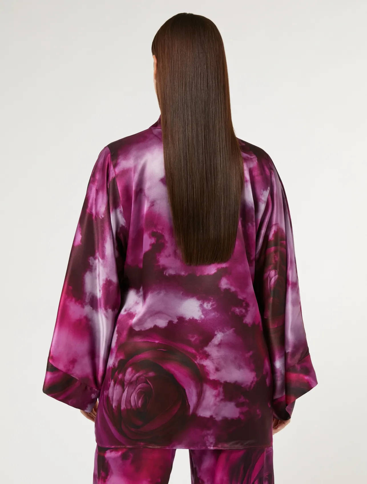 Outlet Marina Rinaldi Silk satin shirt BORDEAUX