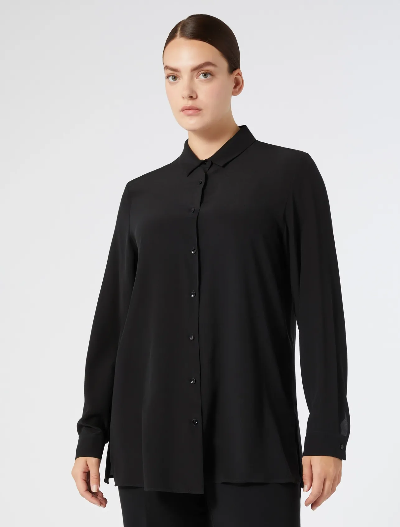 Online Marina Rinaldi Silk shirt BLACK