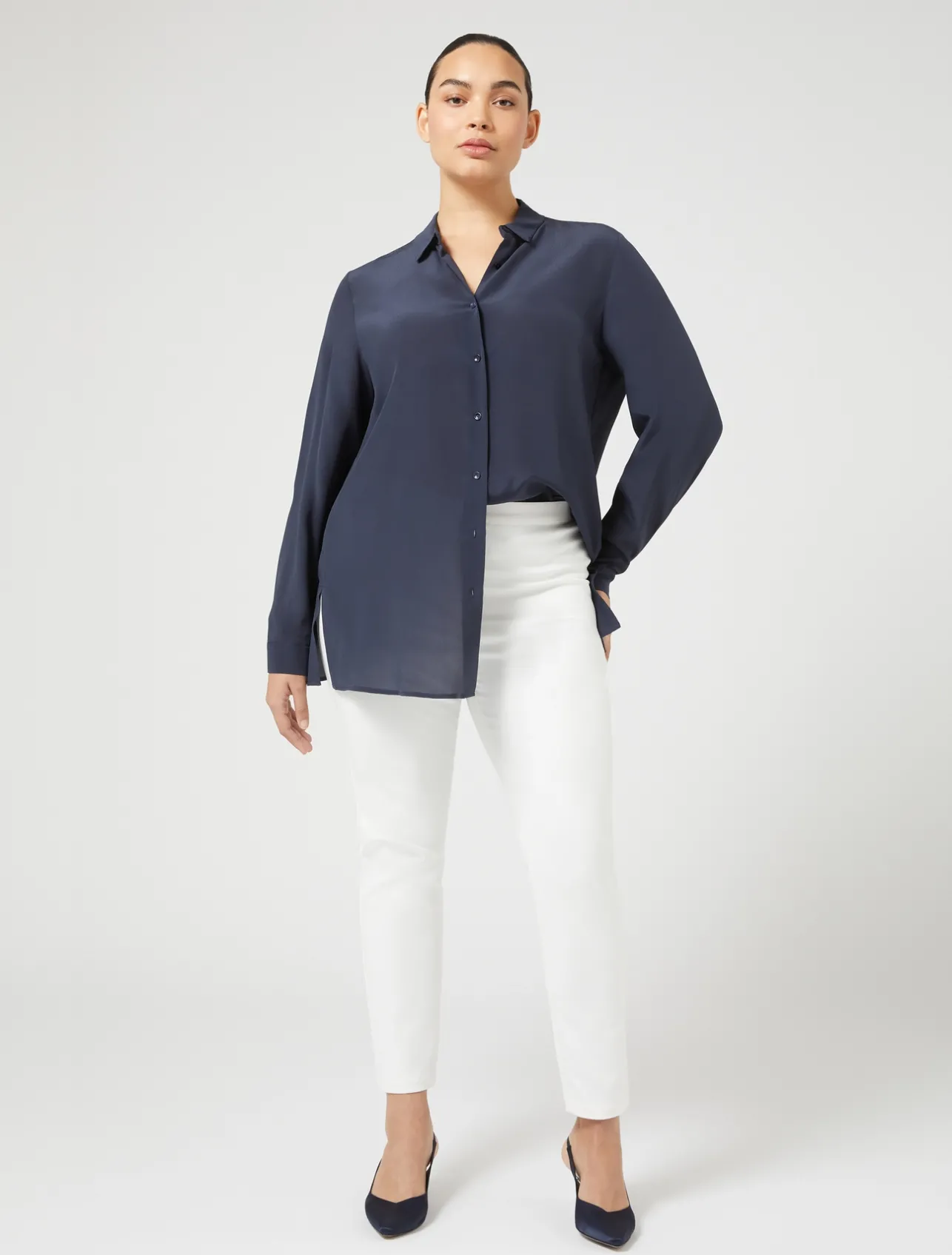 Best Marina Rinaldi Silk shirt AVIO