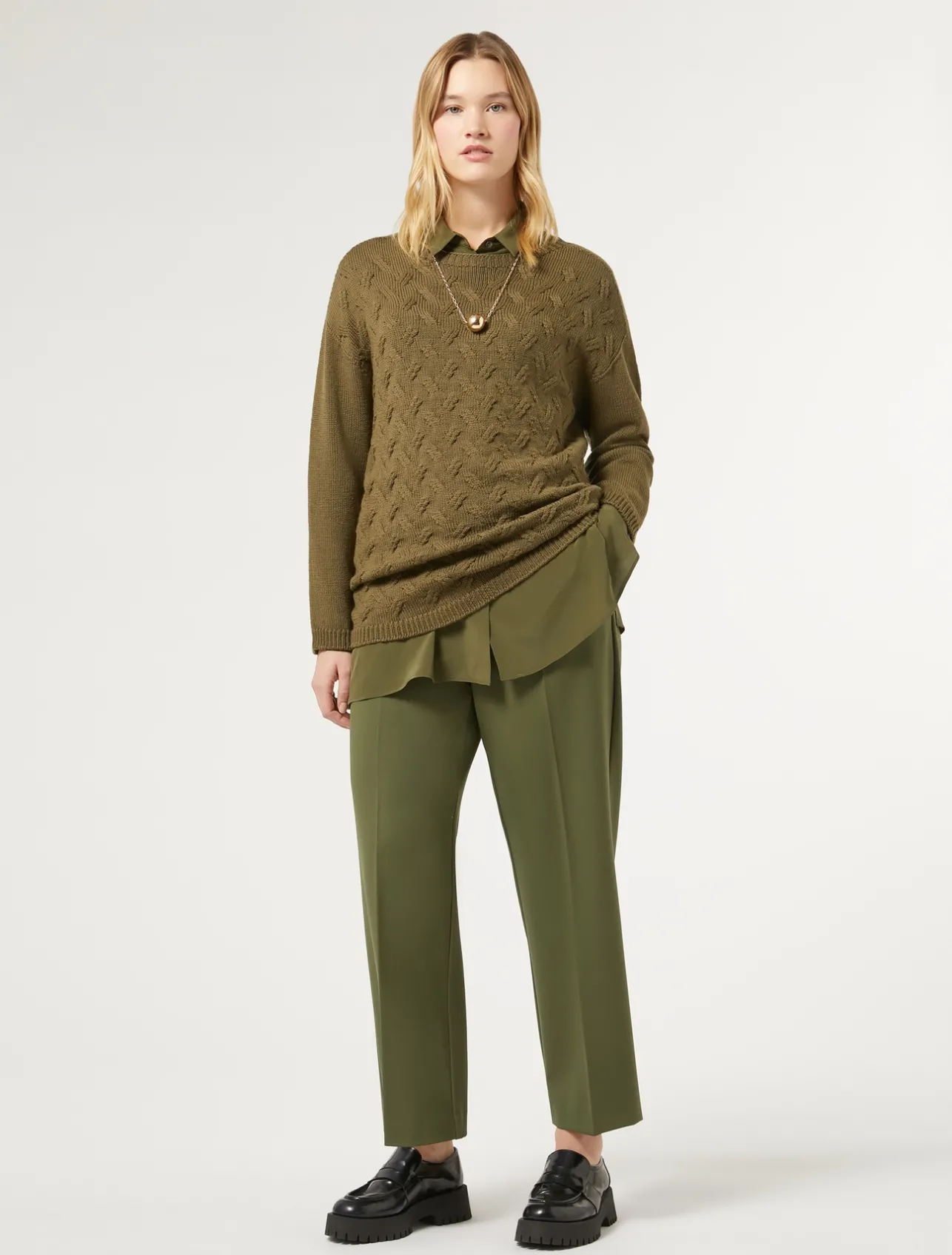 Fashion Marina Rinaldi Silk shirt GREEN