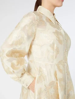 Outlet Marina Rinaldi Silk shirt dress IVORY
