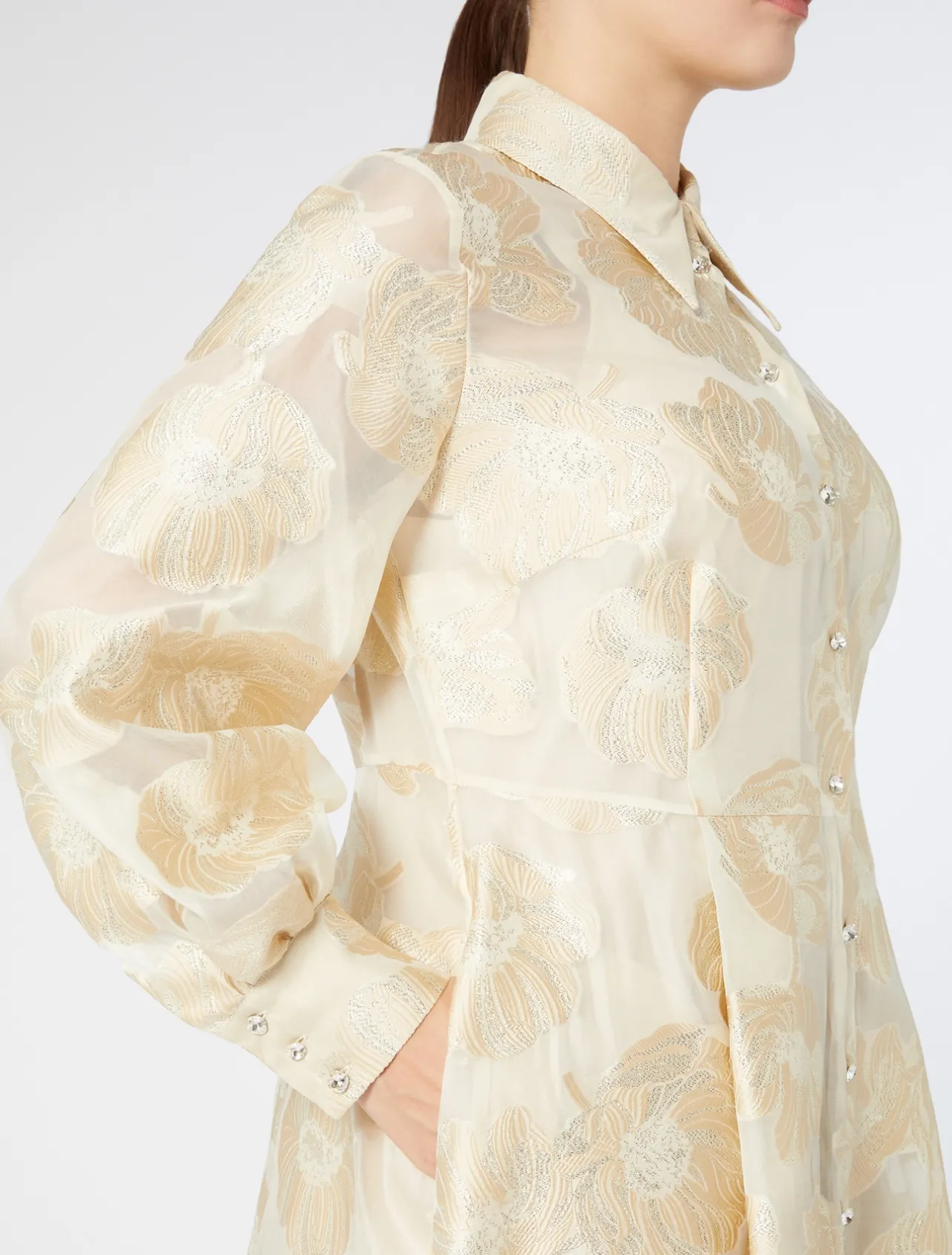Outlet Marina Rinaldi Silk shirt dress IVORY
