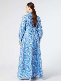 New Marina Rinaldi Silk shirt dress CORNFLOWERBLUE