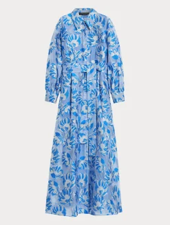 New Marina Rinaldi Silk shirt dress CORNFLOWERBLUE