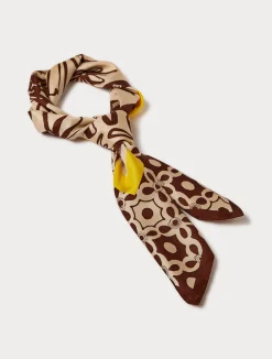 Best Marina Rinaldi Silk twill foulard BROWN