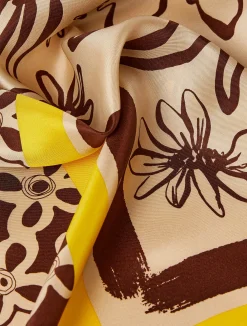 Best Marina Rinaldi Silk twill foulard BROWN