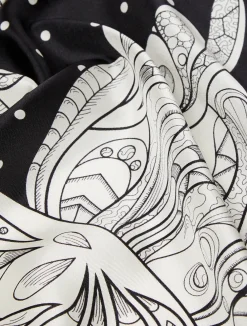 Online Marina Rinaldi Silk twill foulard BLACK