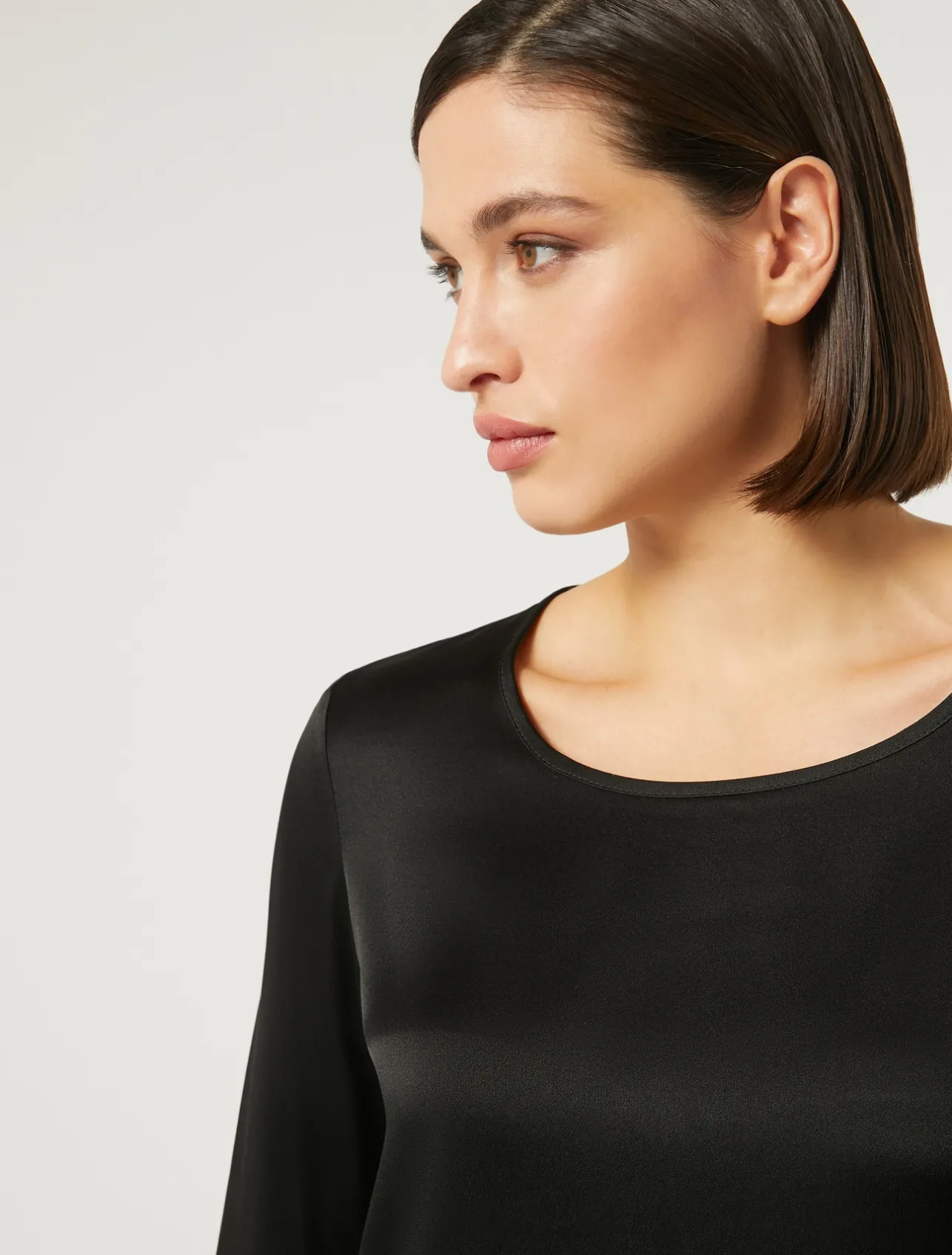 Discount Marina Rinaldi Silk-blend blouse BLACK