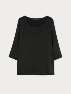Discount Marina Rinaldi Silk-blend blouse BLACK