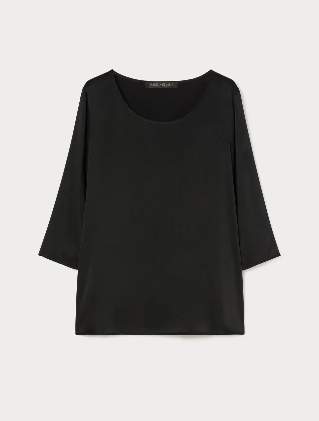 Discount Marina Rinaldi Silk-blend blouse BLACK