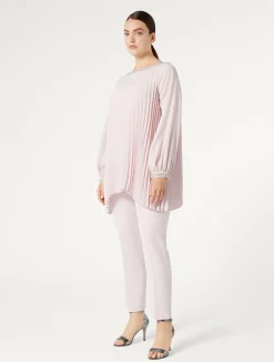 Clearance Marina Rinaldi Slim triacetate cady trousers PINK