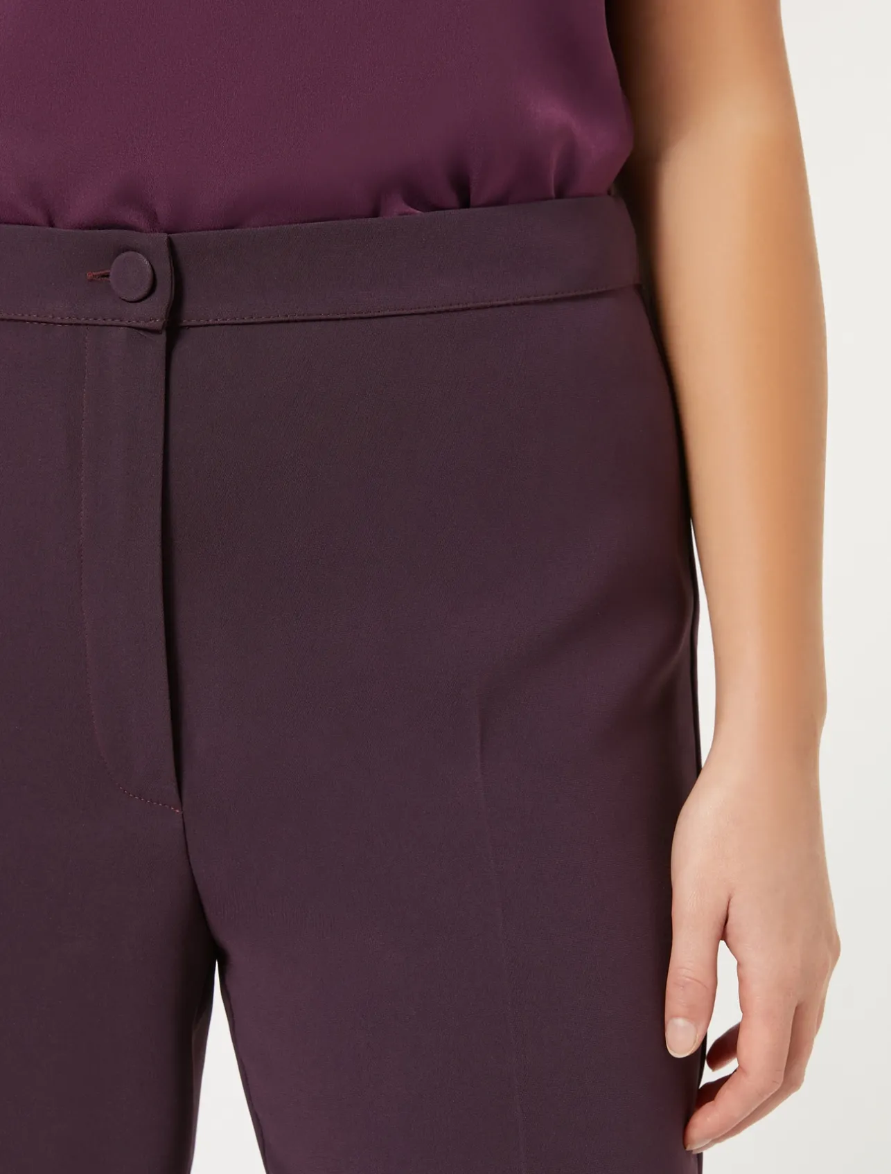 Hot Marina Rinaldi Slim triacetate cady trousers BORDEAUX