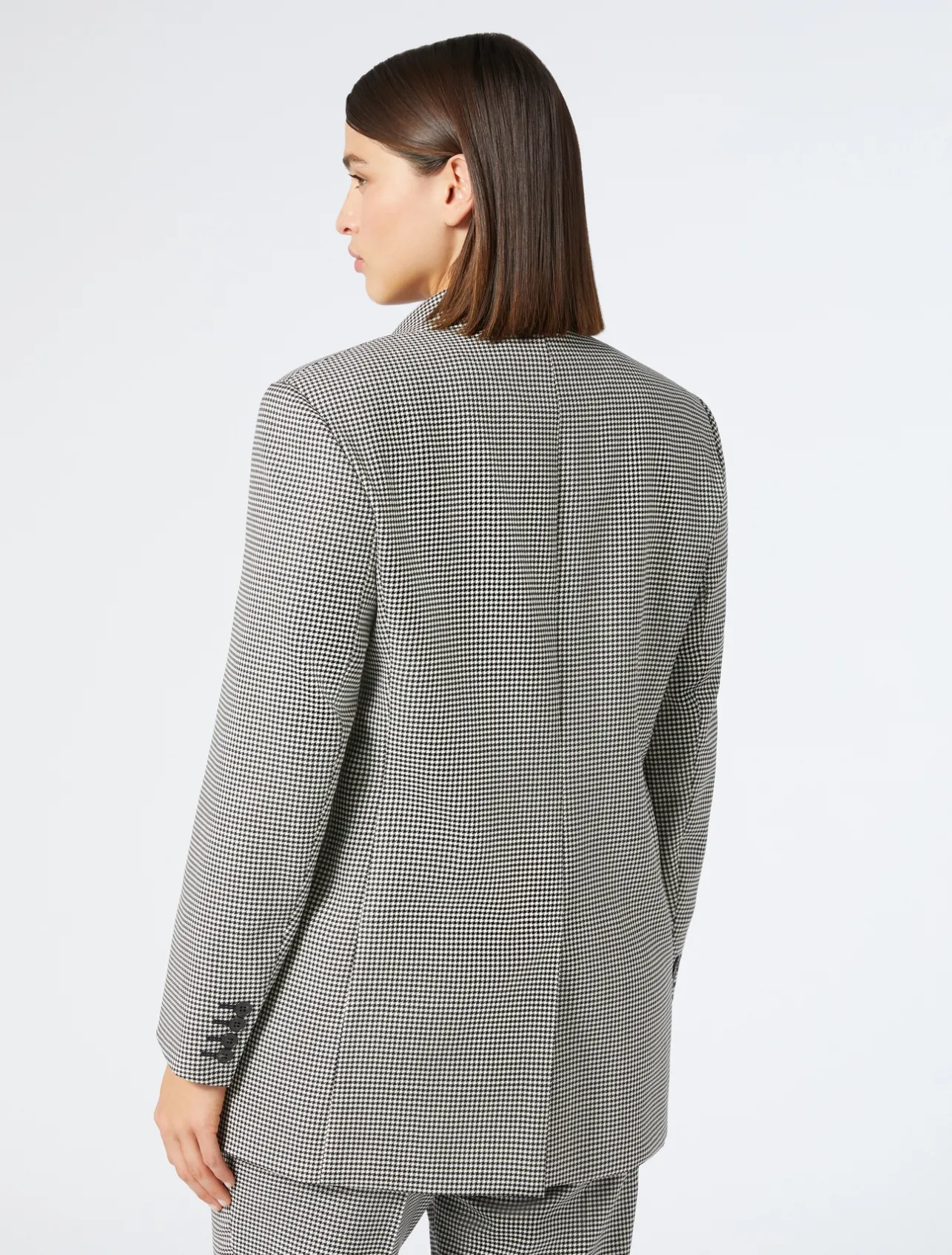 Outlet Marina Rinaldi Stretch batavia wool blazer BLACKWHITE