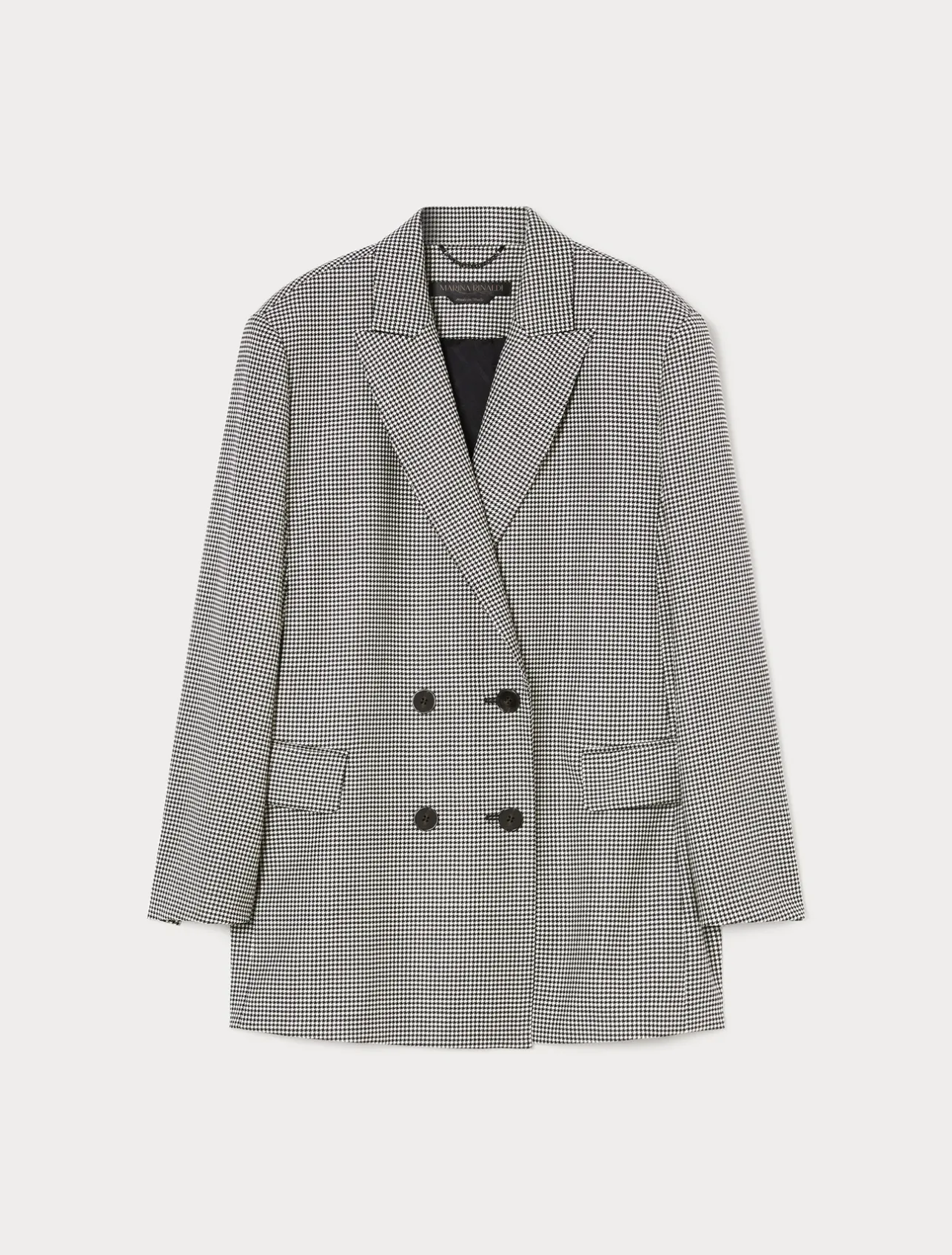 Outlet Marina Rinaldi Stretch batavia wool blazer BLACKWHITE