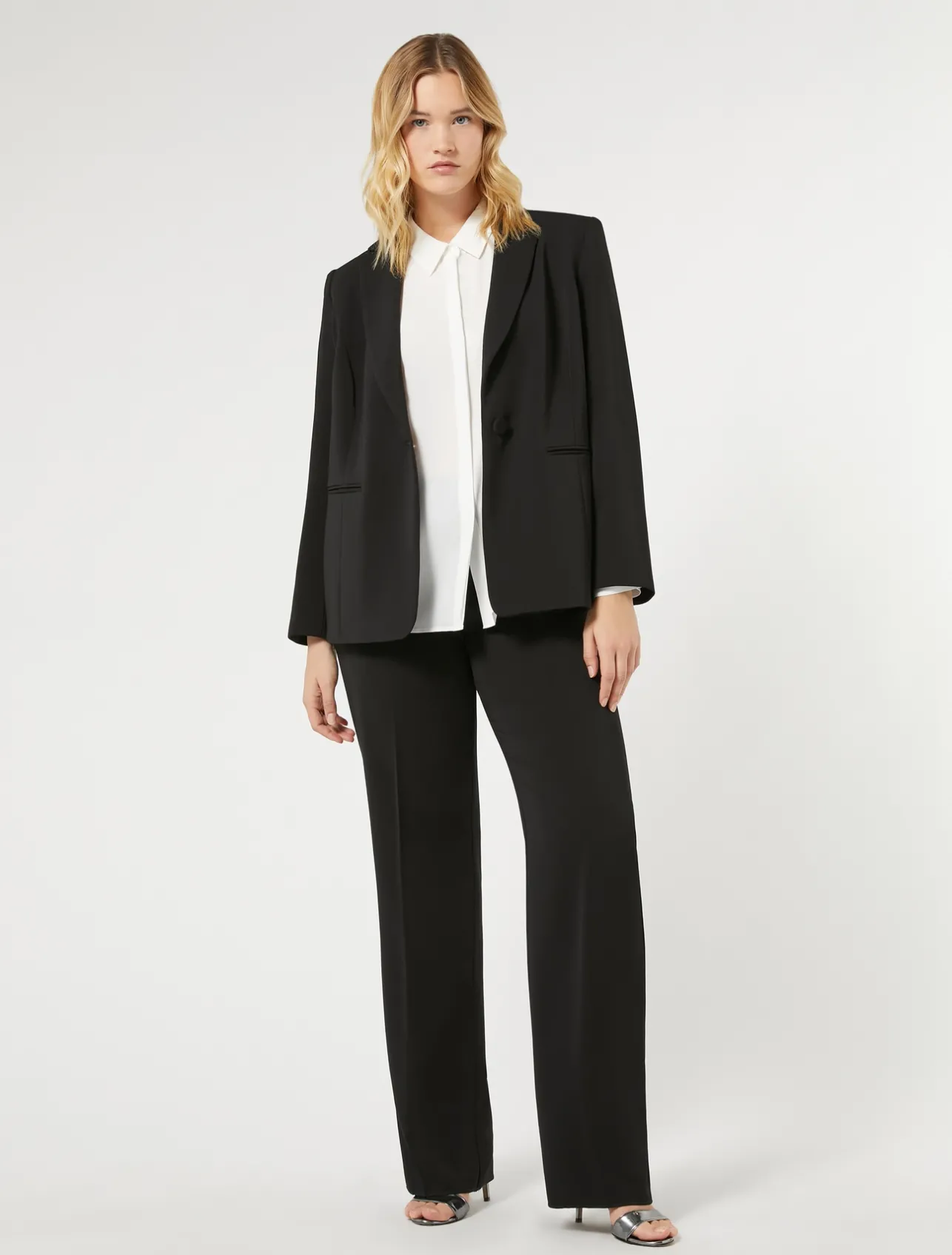 Online Marina Rinaldi Stretch cady blazer jacket BLACK