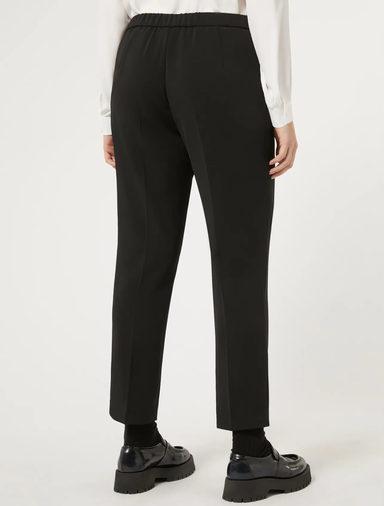 Sale Marina Rinaldi Stretch cady trousers BLACK