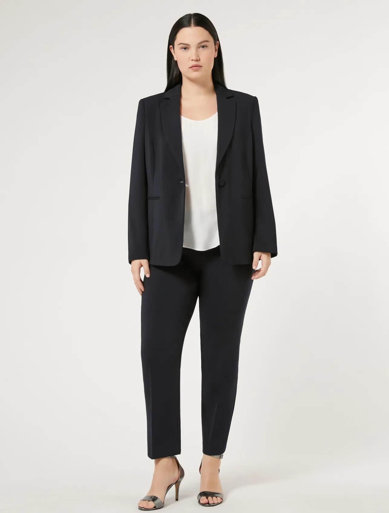 New Marina Rinaldi Stretch cady trousers ULTRAMARINE
