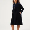 Sale Marina Rinaldi Stretch chenille dress MIDNIGHTBLUE