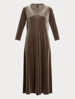 Outlet Marina Rinaldi Stretch chenille dress STONE