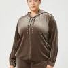 Outlet Marina Rinaldi Stretch chenille jacket STONE