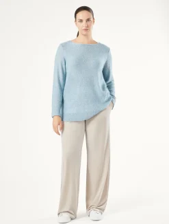 Clearance Marina Rinaldi Stretch chenille trousers LIGHTGREY
