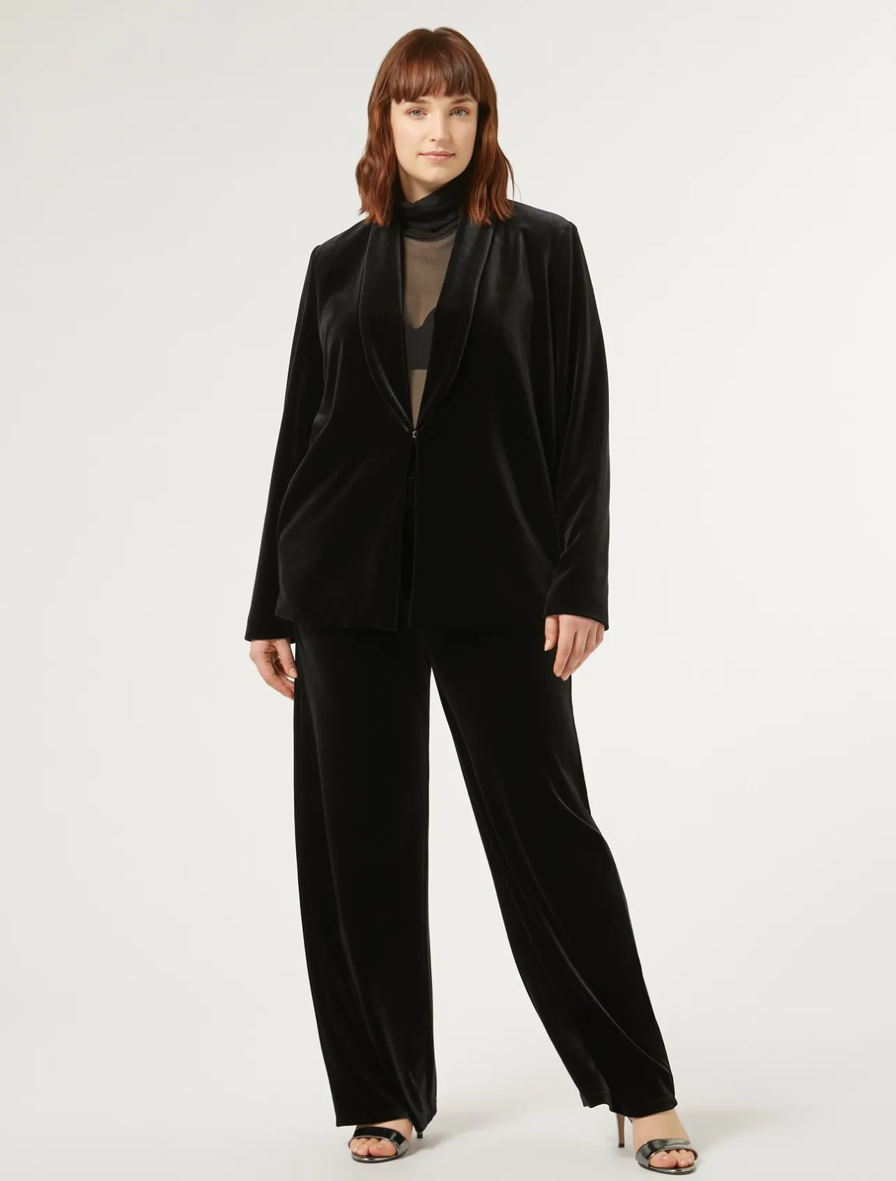Hot Marina Rinaldi Stretch chenille trousers BLACK