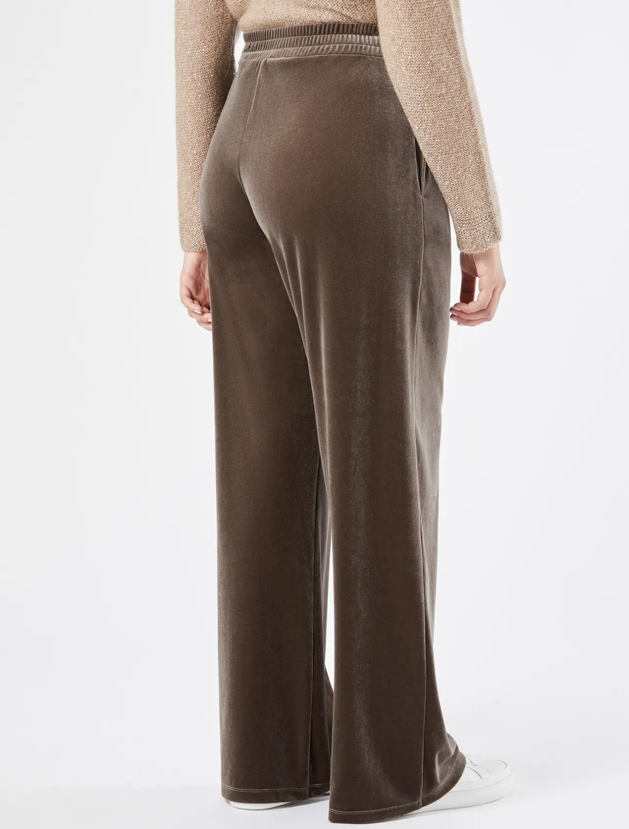Hot Marina Rinaldi Stretch chenille trousers STONE