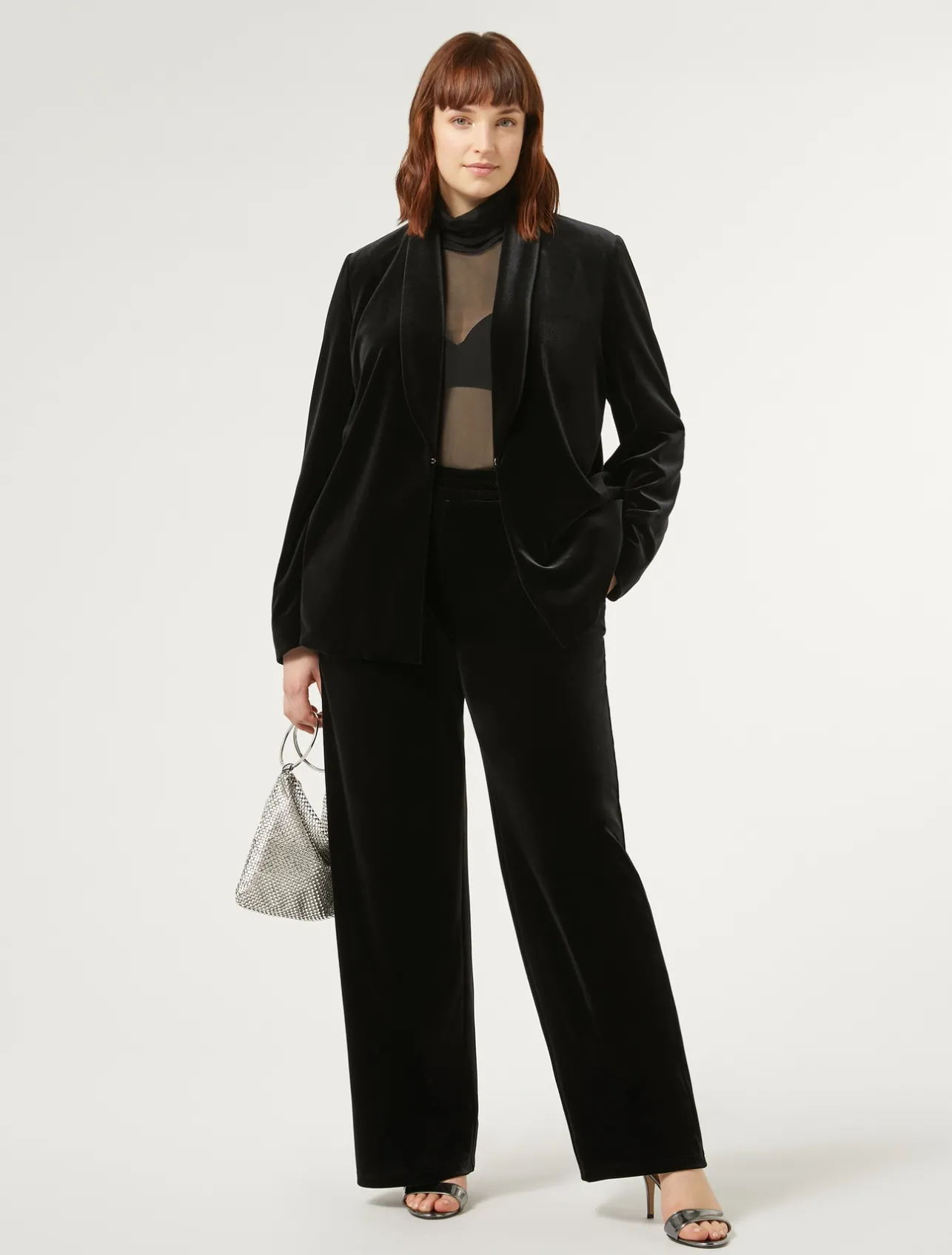 Hot Marina Rinaldi Stretch chenille trousers BLACK