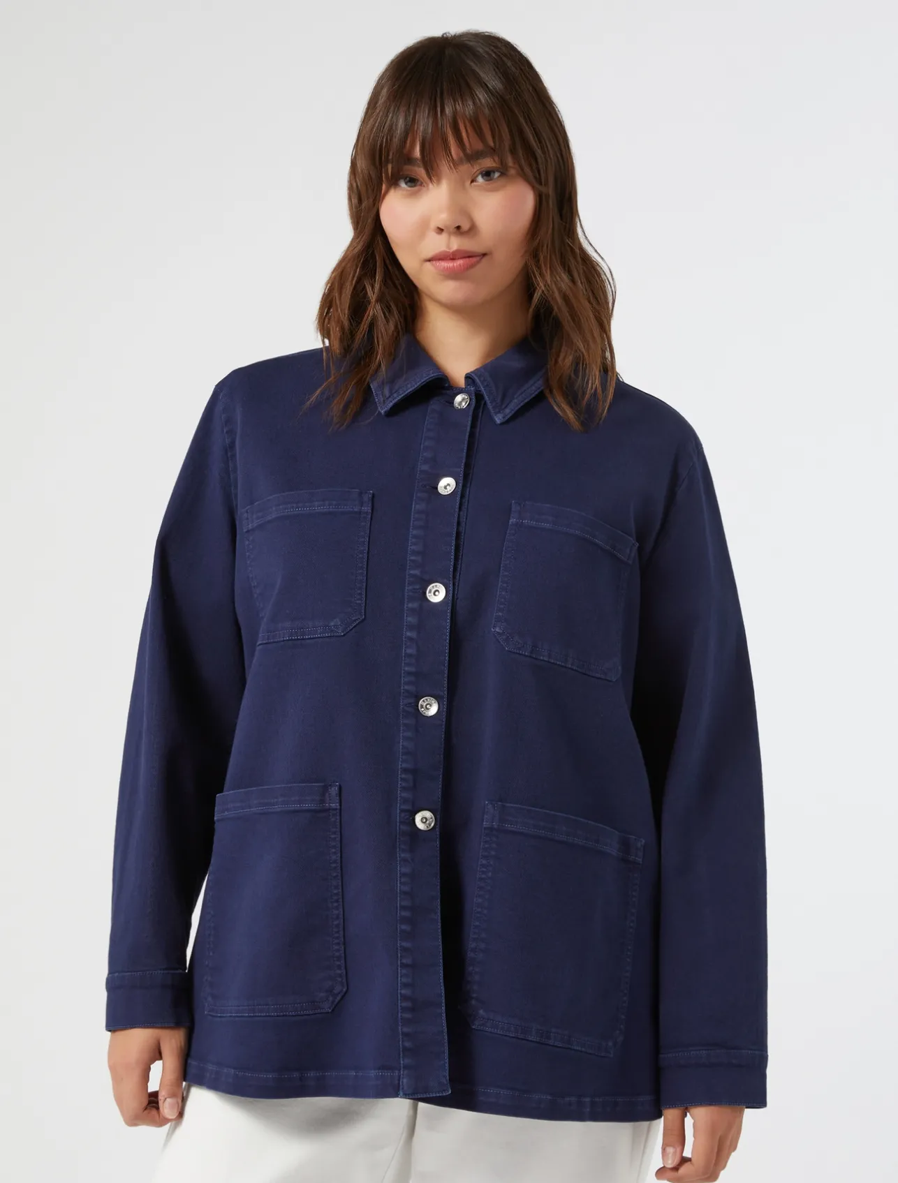 Clearance Marina Rinaldi Stretch cotton bull denim jacket CHINABLUE