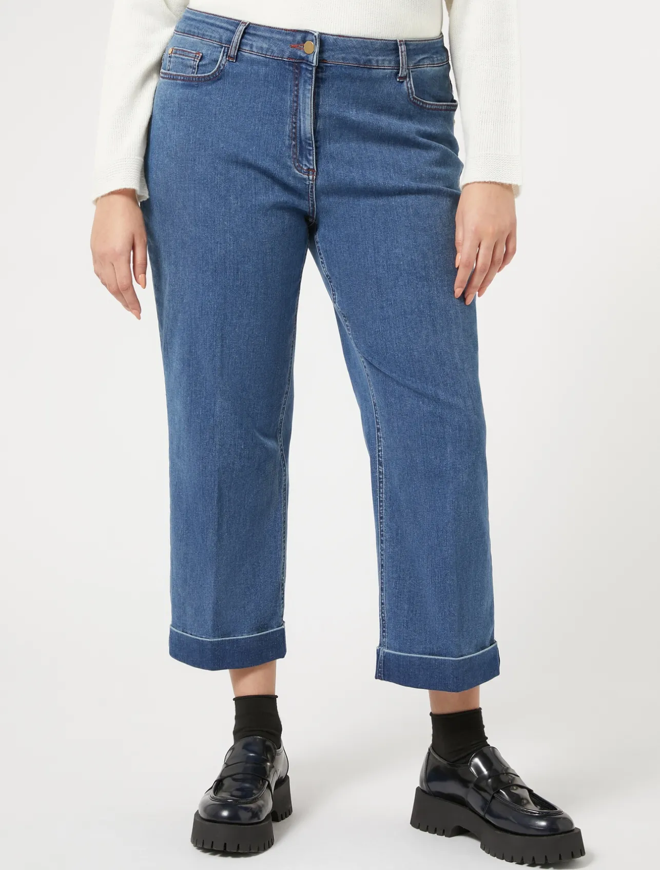 Fashion Marina Rinaldi Stretch cotton denim jeans BLUEJEANS