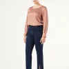 Fashion Marina Rinaldi Stretch cotton denim trousers MIDNIGHTBLUE