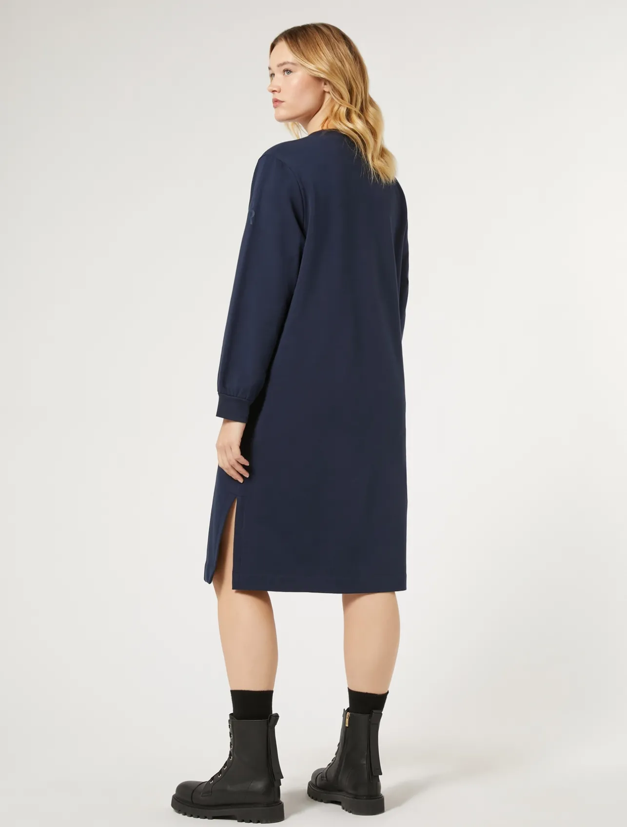 Best Marina Rinaldi Stretch cotton fleece dress NAVY