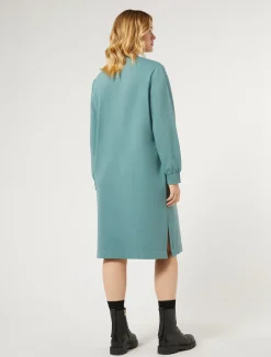 New Marina Rinaldi Stretch cotton fleece dress SAGEGREEN
