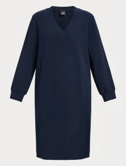 Best Marina Rinaldi Stretch cotton fleece dress NAVY