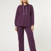 Sale Marina Rinaldi Stretch cotton fleece trousers PURPLE