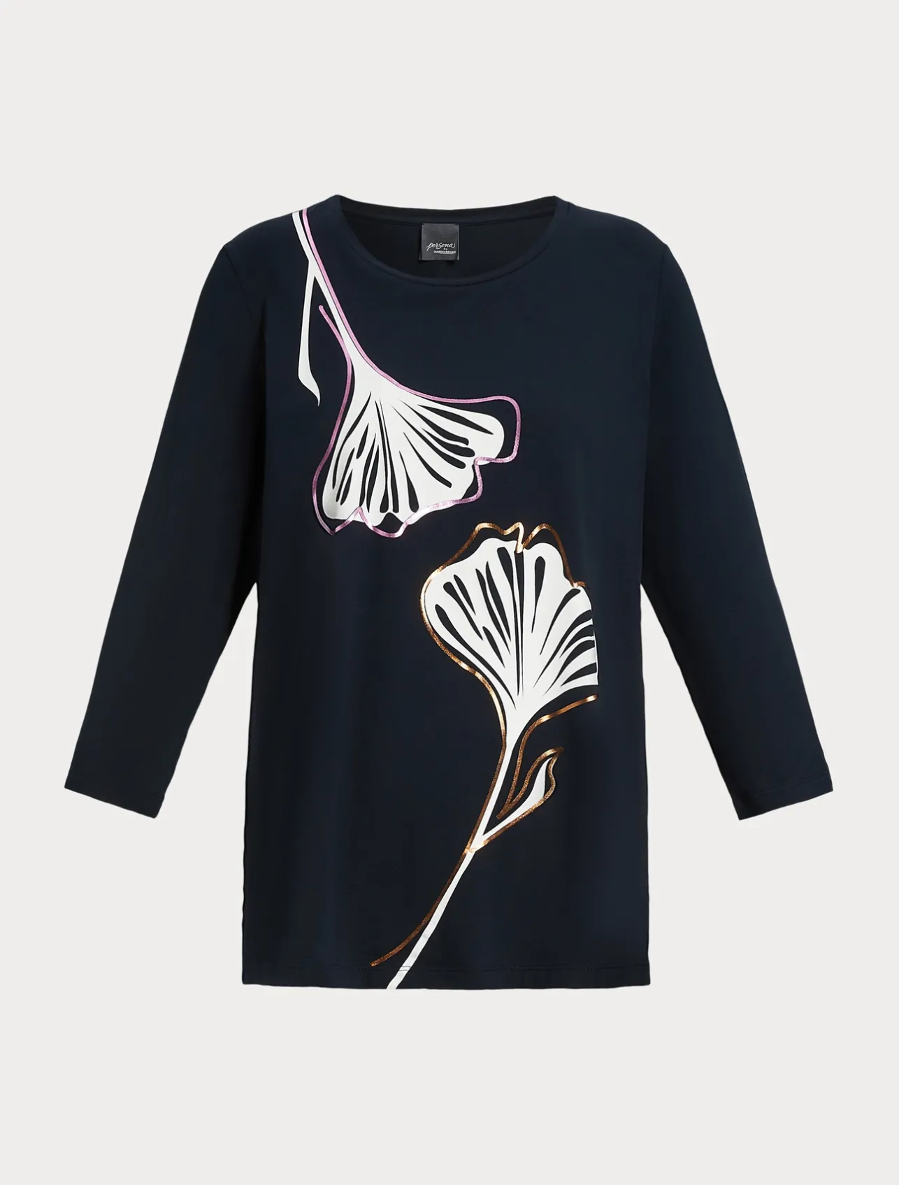 Fashion Marina Rinaldi Stretch cotton jersey T-shirt ULTRAMARINE