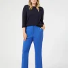 Outlet Marina Rinaldi Stretch cotton-blend trousers CHINABLUE
