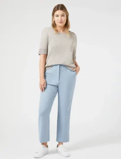 Online Marina Rinaldi Stretch cotton-blend trousers AVIO
