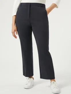 New Marina Rinaldi Stretch cotton-blend trousers MIDNIGHTBLUE