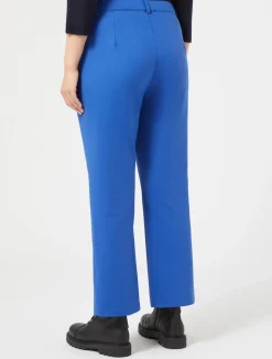 Outlet Marina Rinaldi Stretch cotton-blend trousers CHINABLUE
