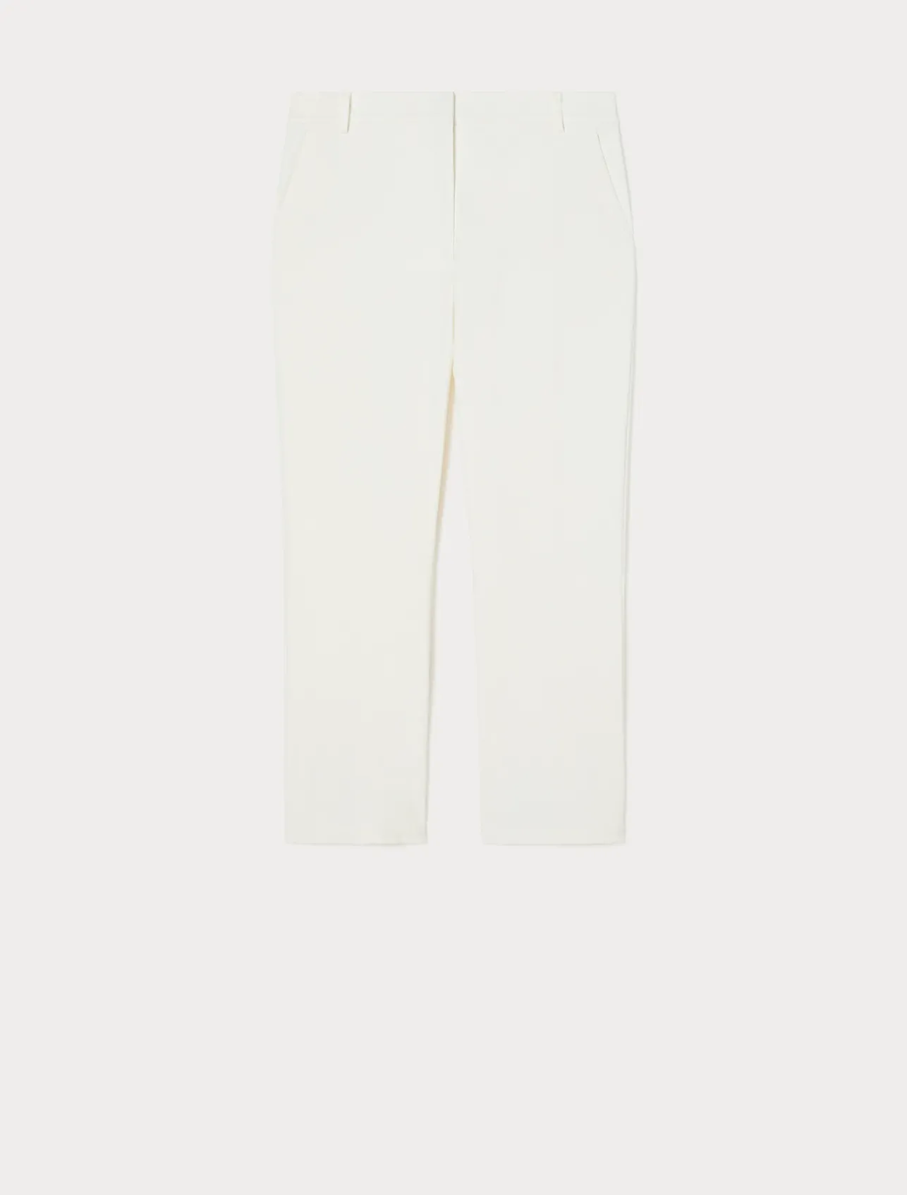 Outlet Marina Rinaldi Stretch cotton-blend trousers IVORY