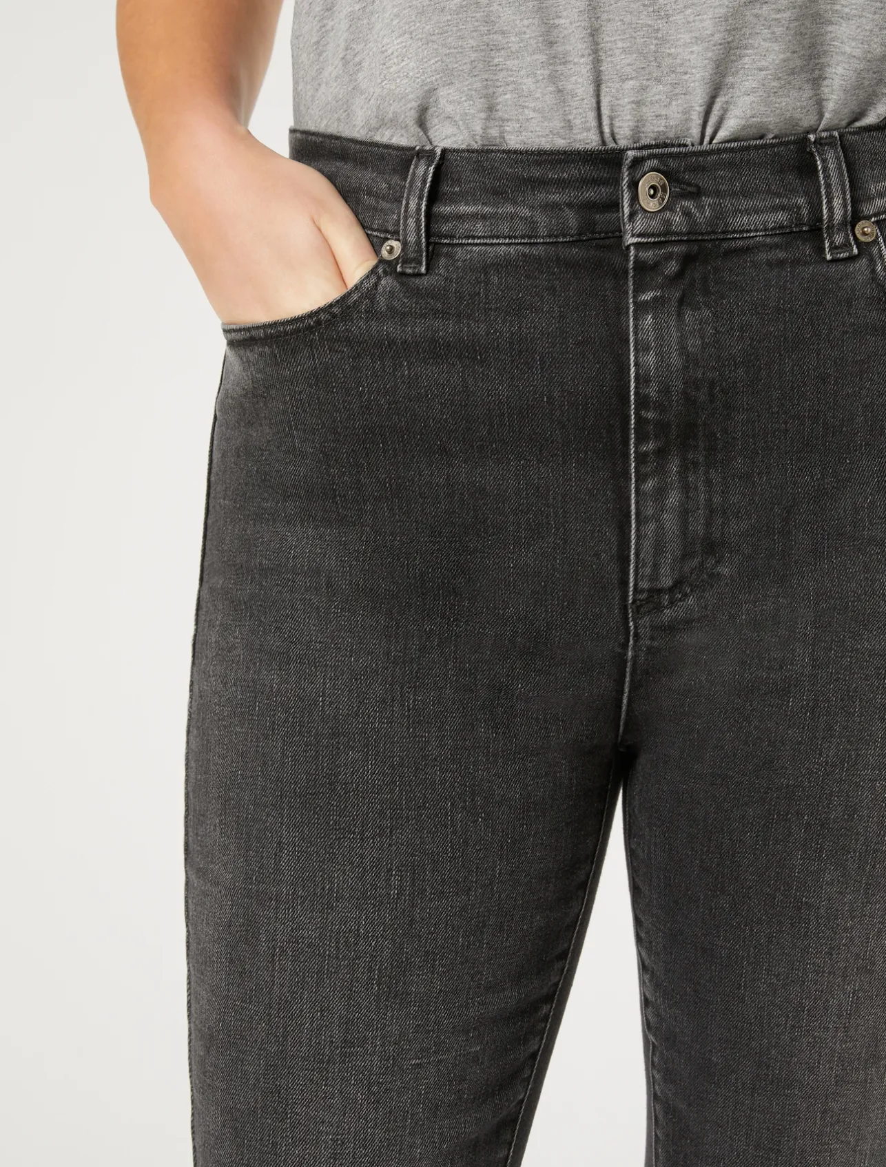 Outlet Marina Rinaldi Stretch denim flared jeans BLACK
