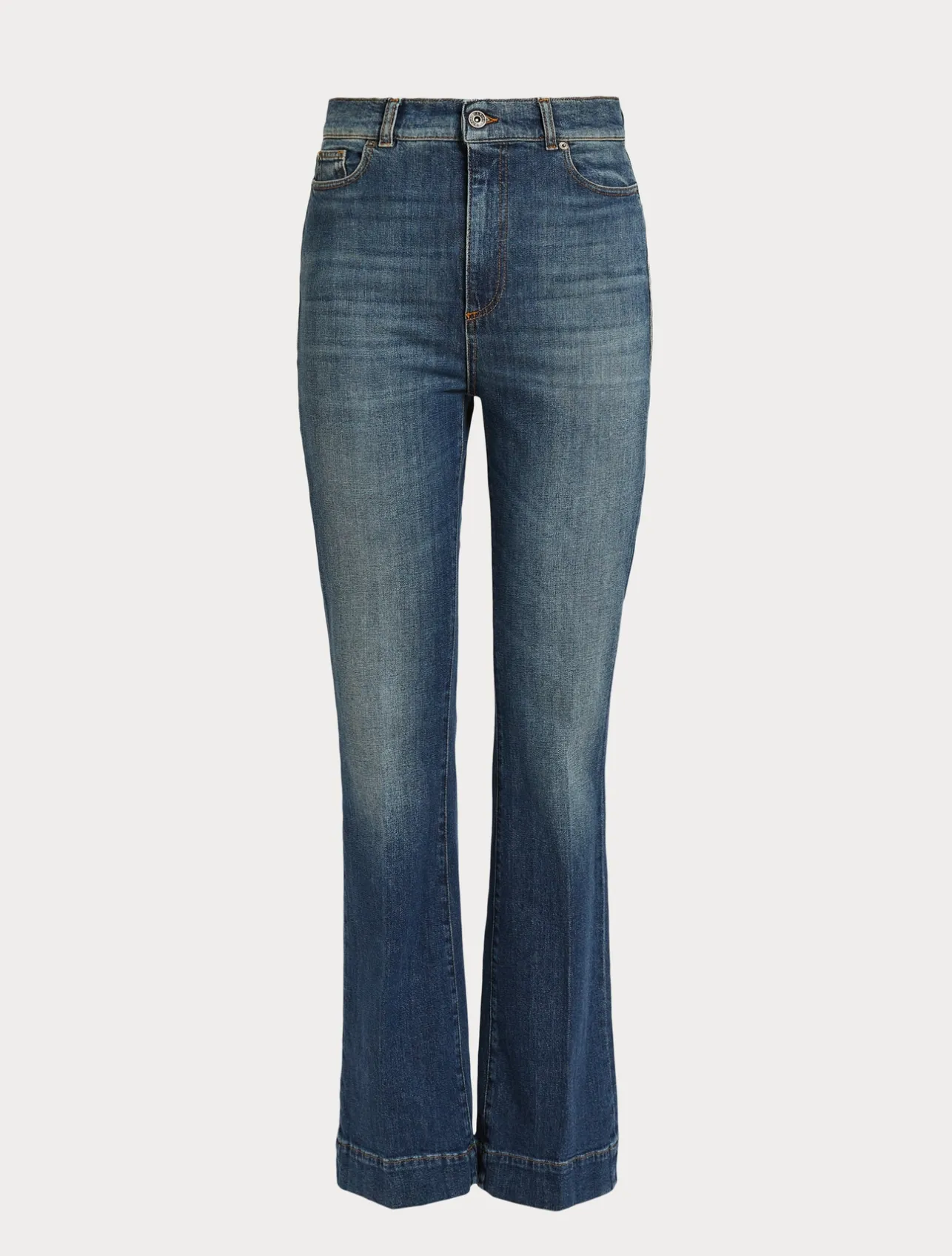 Fashion Marina Rinaldi Stretch denim flared jeans NAVY