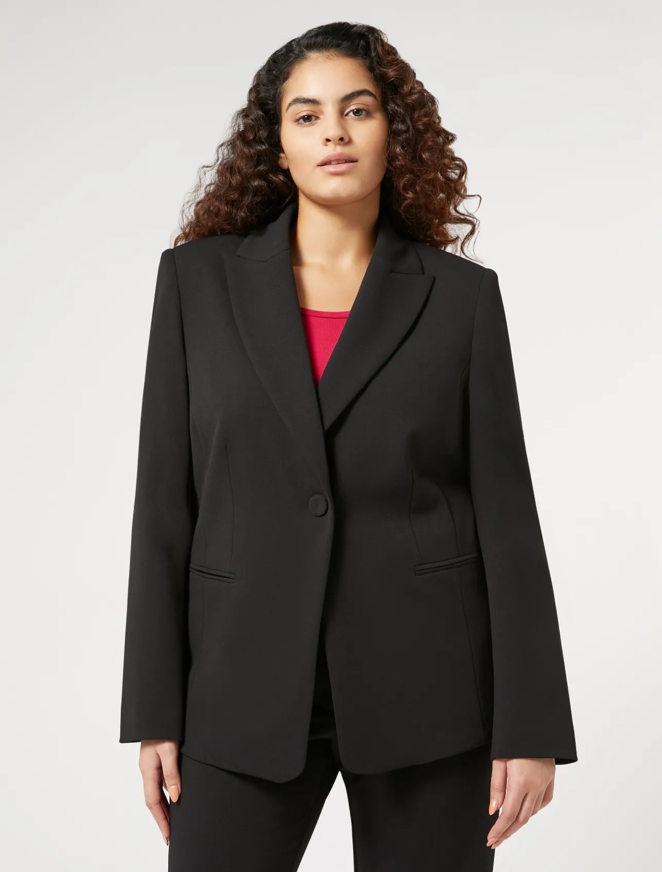 Clearance Marina Rinaldi Stretch jersey blazer BLACK