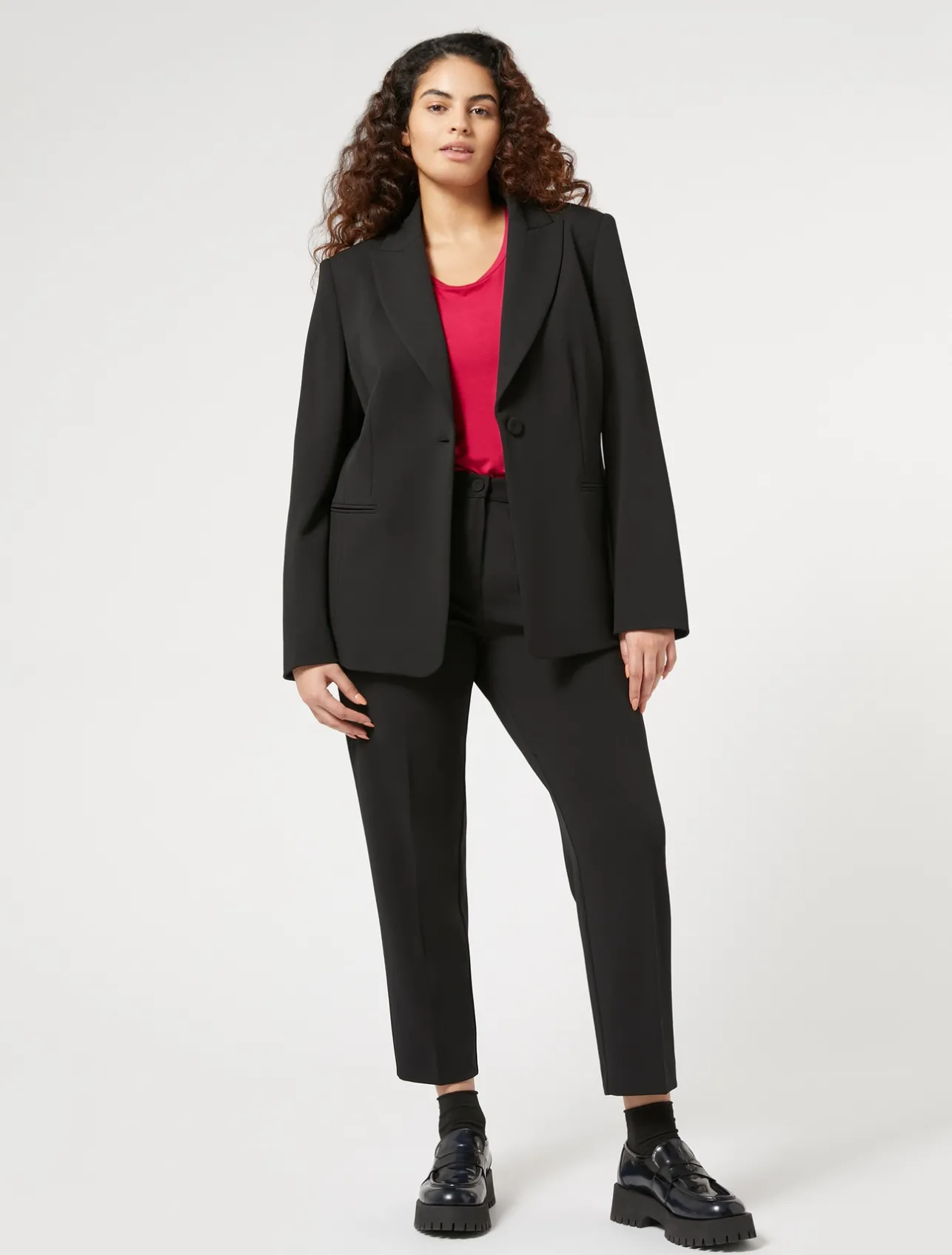 Clearance Marina Rinaldi Stretch jersey blazer BLACK