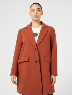 Online Marina Rinaldi Stretch jersey coat TANGERINE