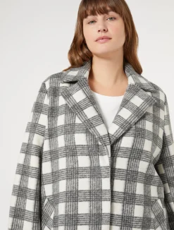 Fashion Marina Rinaldi Stretch jersey coat WHITE