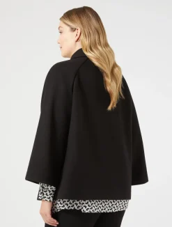 Discount Marina Rinaldi Stretch jersey coat BLACK