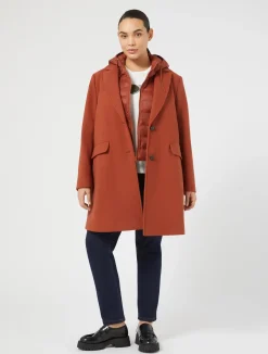 Online Marina Rinaldi Stretch jersey coat TANGERINE